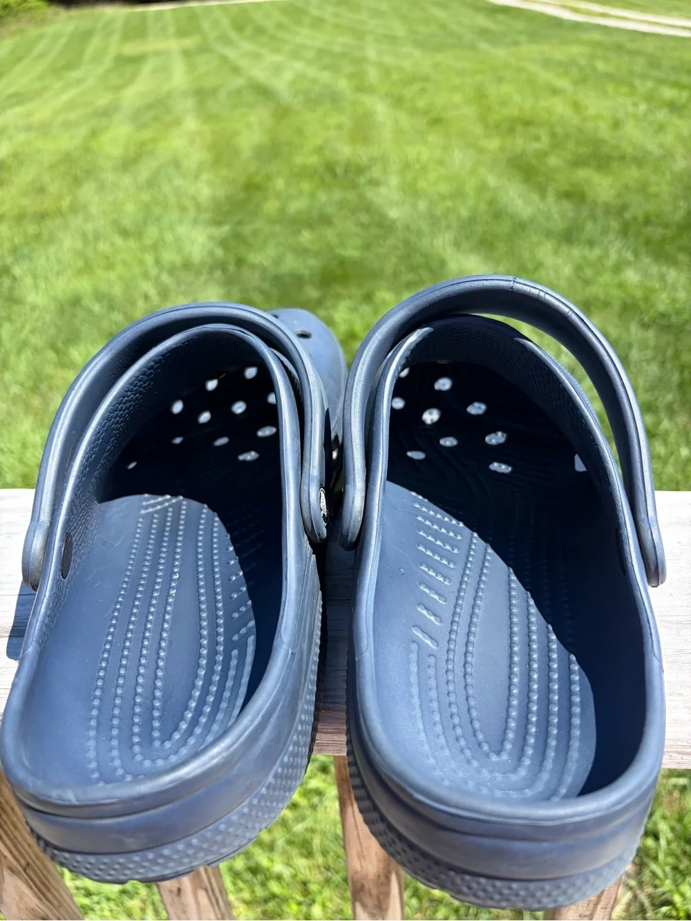 Crocs Blue Men’s Size 12 -Adult Classic Clogs With Charms The Office Harry